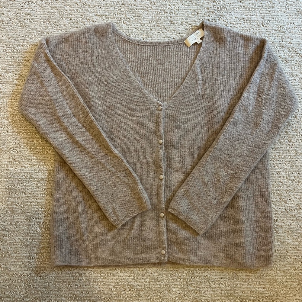 Sezane Barry Cardigan in Light Beige